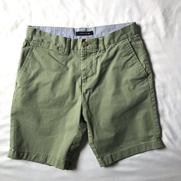 Tommy Hilfiger Chino Shorts Womens 29 Green Mid Rise Preppy Casual Stretch EUC! - Picture 10 of 10